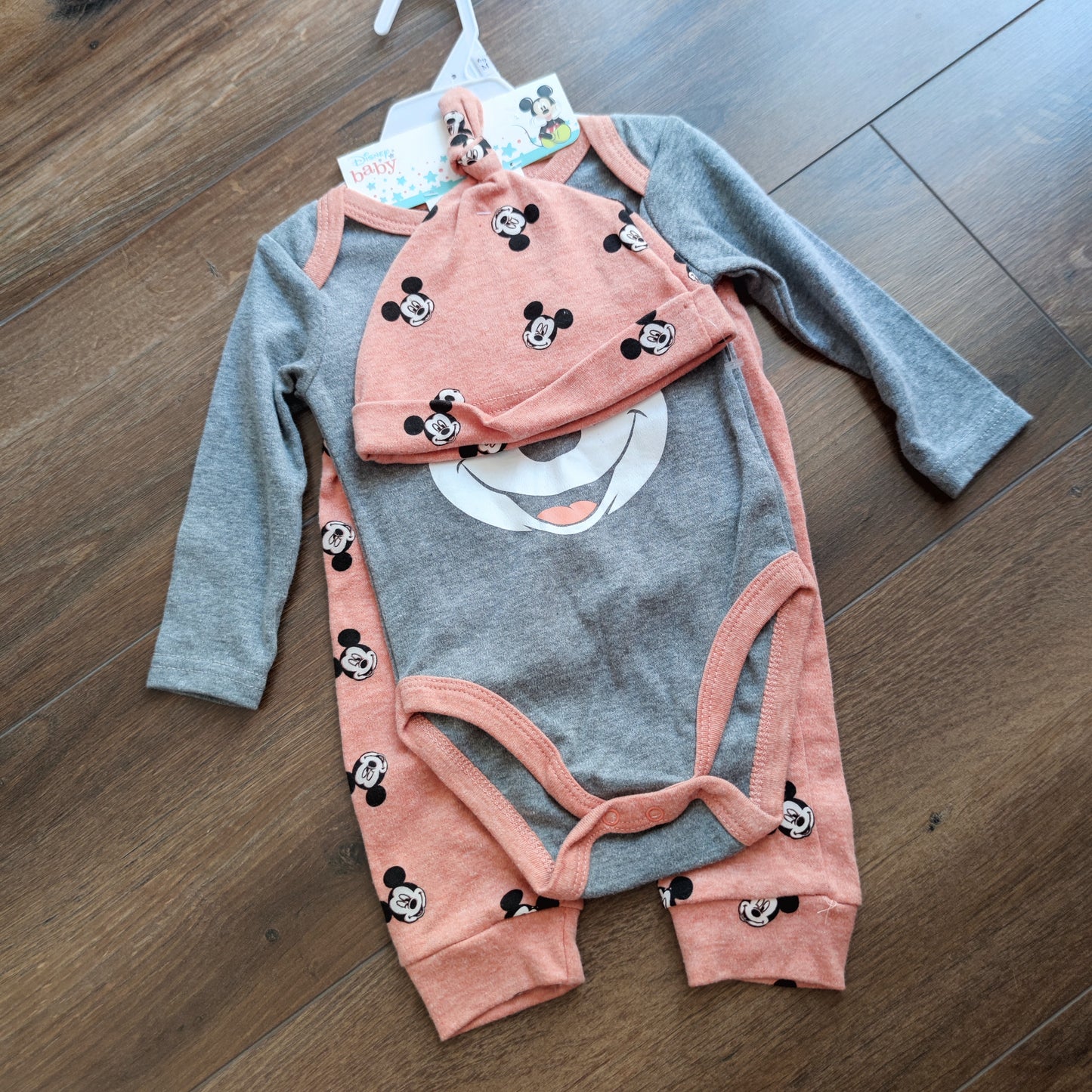 Set 3 piezas Mickey mouse Disney 6/9 meses