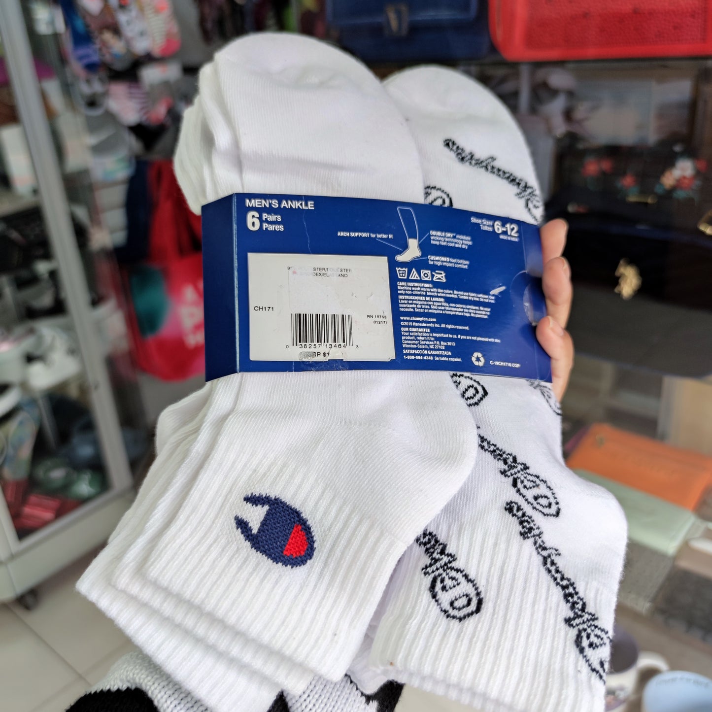 6 pares calcetas hombre champion talla 38-46 eu
