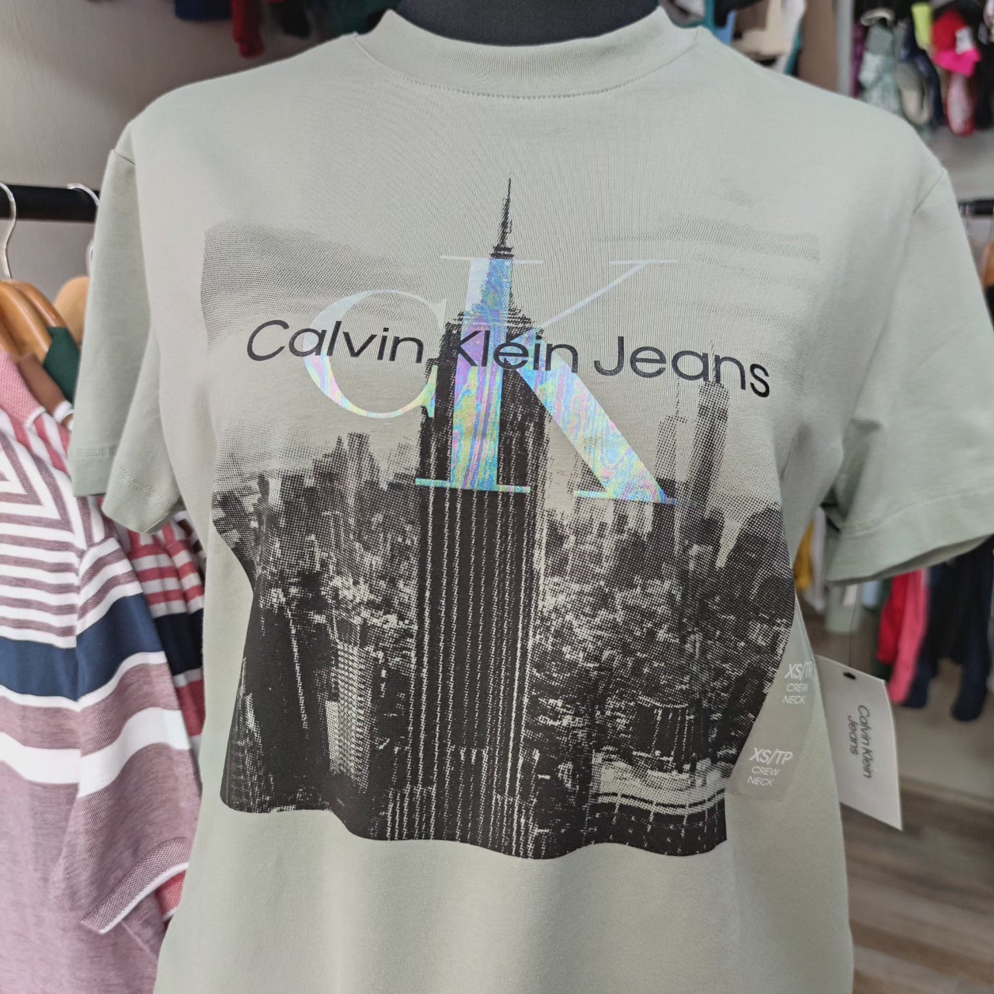 Polera crop mujer Calvin Klein talla XS-S-L