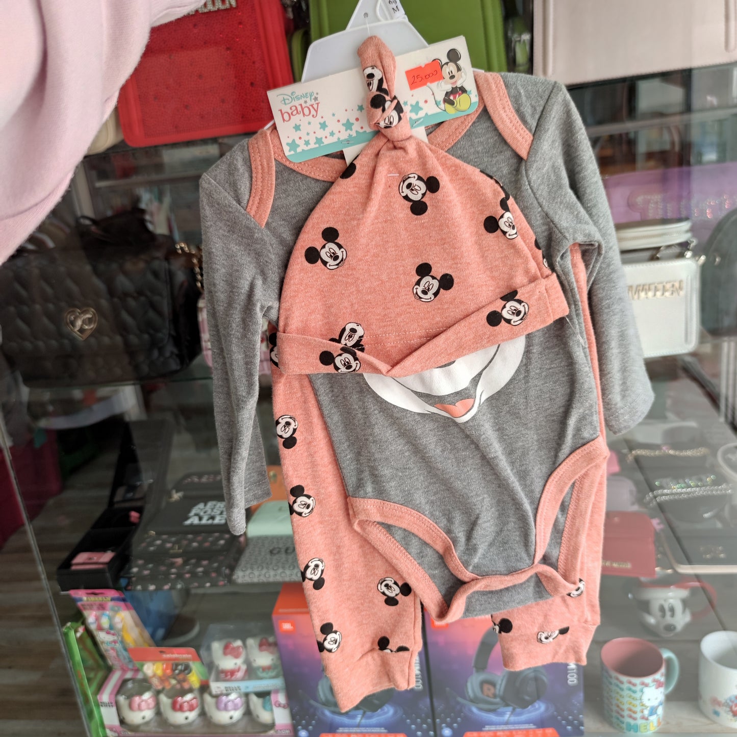 Set 3 piezas Mickey mouse Disney 6/9 meses