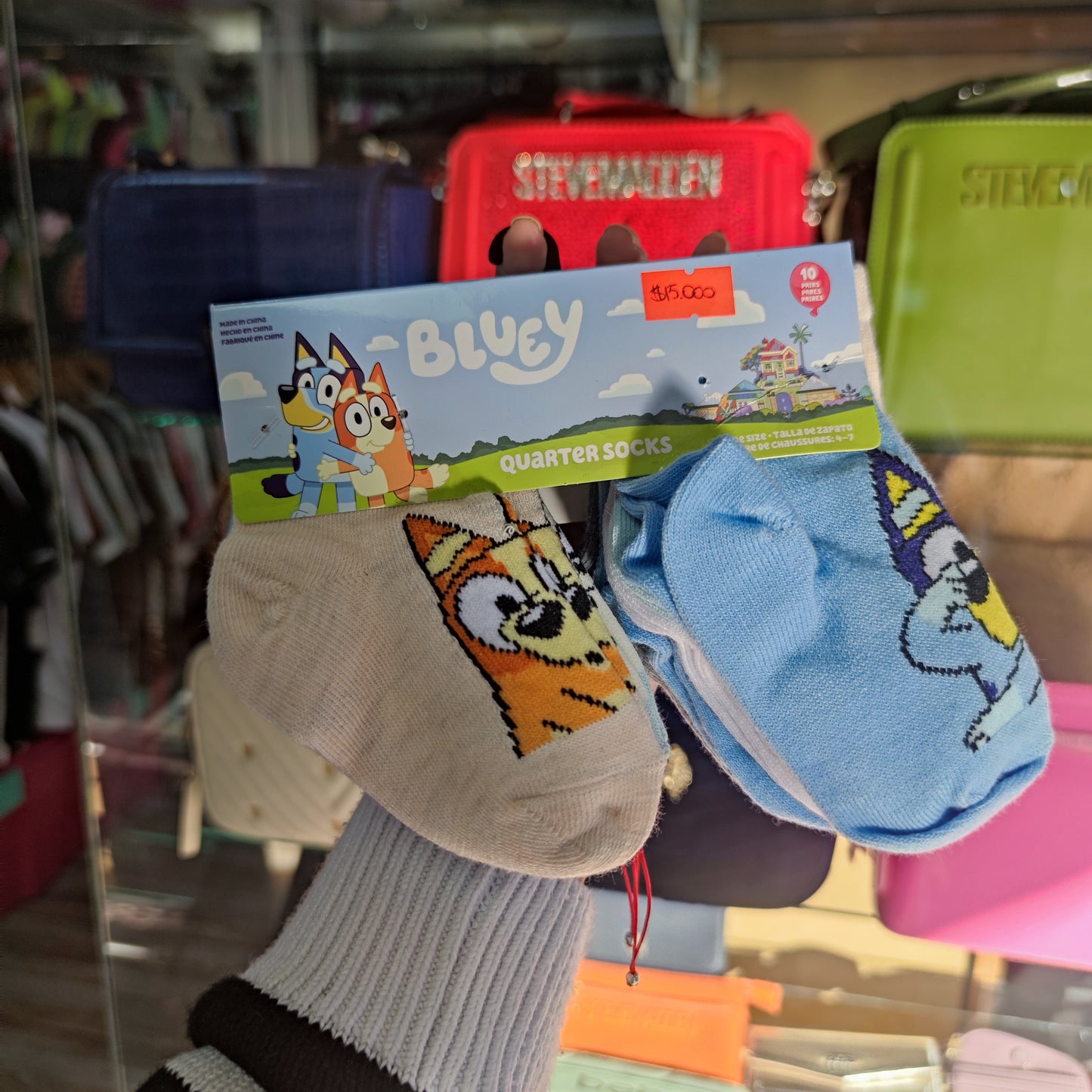 10 pares calcetas Bluey talla 4/7 años