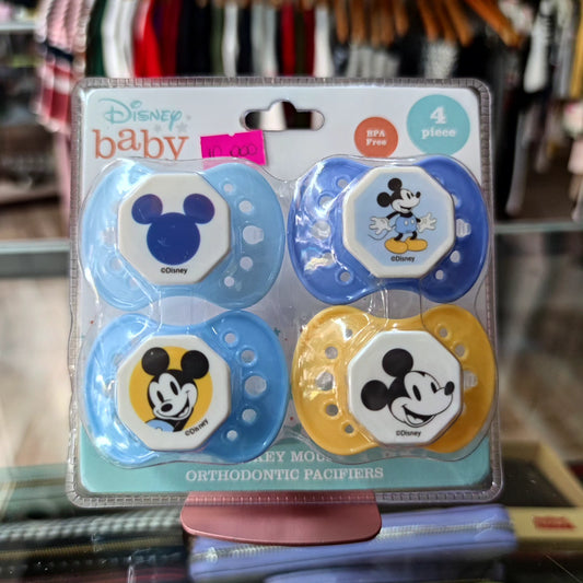 Set 4 chupetes Mickey mouse Disney