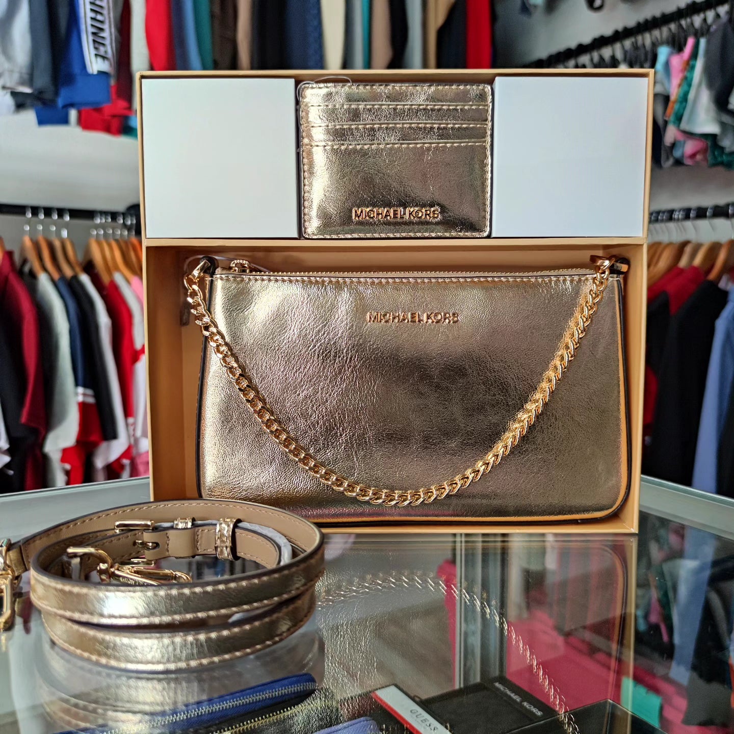 Crossbody+tarjetero Michael Kors