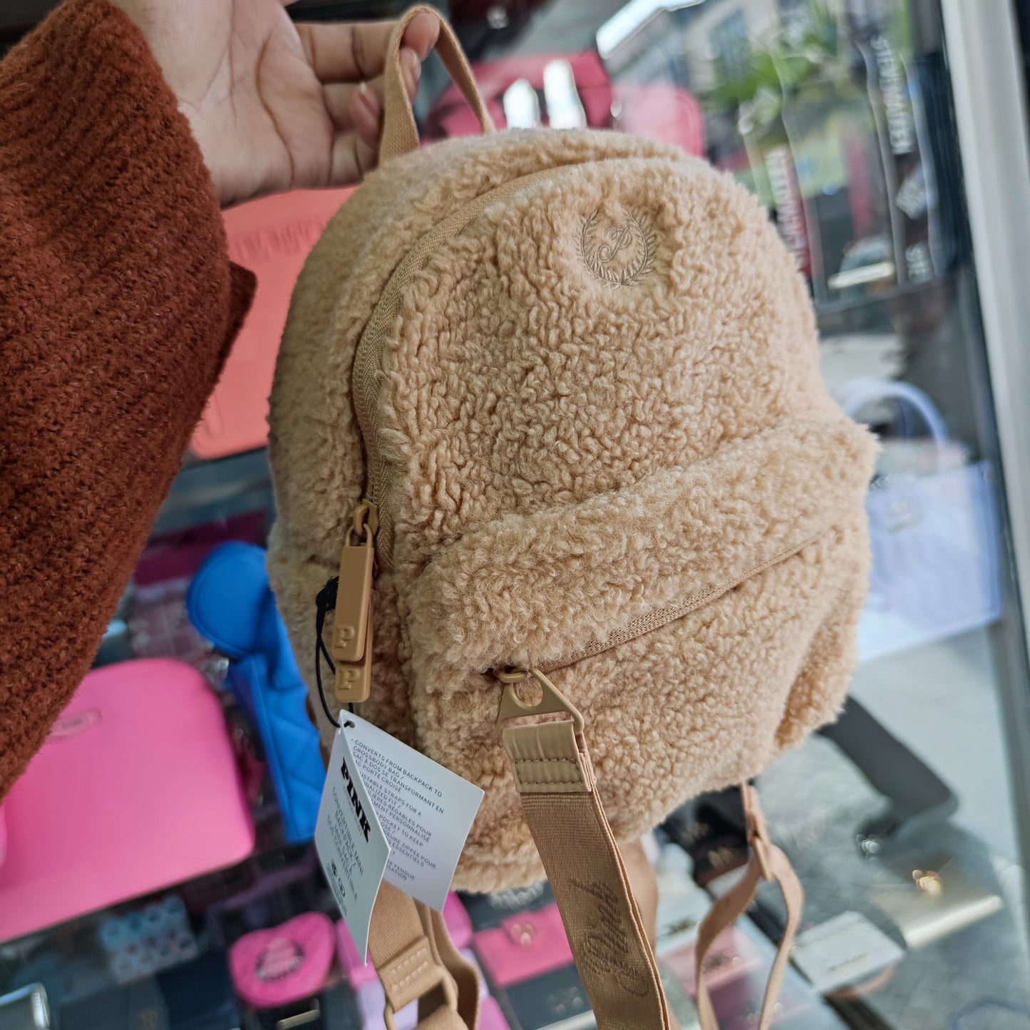 Mochila convertible crossbody PINK