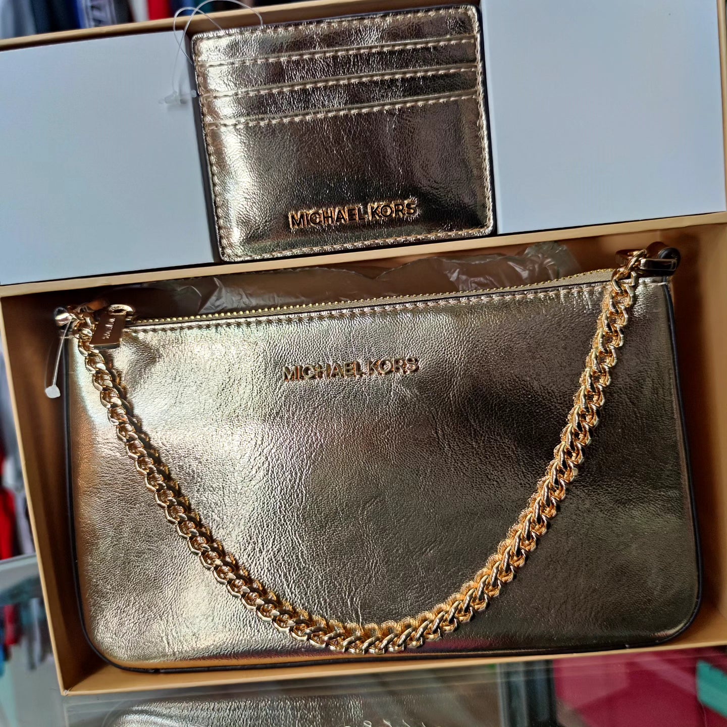 Crossbody+tarjetero Michael Kors